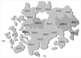 전라북도 지도,전라남도 지도(전라도 관광여행지도)