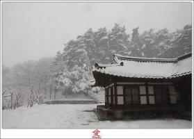 강릉 선교장의 설경