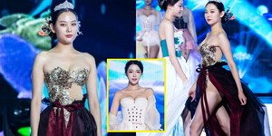 가슴+허리 훤히 보이는 '코르셋' 한복쇼 선보인 2019 미스코리아 대회