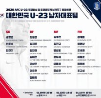 AFC U-23 한국 중국 축구 중계 방송 jtbc