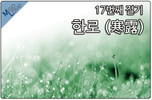 오늘은 17번째 절기 한로 , 그 의미와 한로에 먹는 음식.