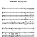 Remember Me (Soprano) 4부 악보 이미지