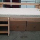 서랍식침대/원목침대/슈퍼싱글침대/서랍식원목침대 이미지