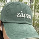 그린빈티지 | emis 이미스 볼캡 빈티지 피그먼트 그린 내돈내산 핏 예쁜 모자 착샷 웜톤에게 추천!