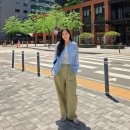 다다 | 여자 와이드 슬랙스 바지, 스트라이프 블루 셔츠 여름 코디 런던다다 후기