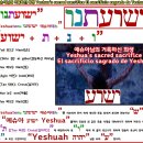 Yeshuatenu ישועתנו 예슈아테누 And she shall bring forth a son, and you shall call his name Yeshua 아들을 낳으리니 ישוע 예슈아님이라 하라 이미지