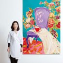 화가와 꽃 이미지