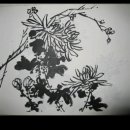 사군자 국화 이미지