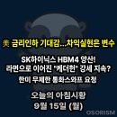 (유)군산CJ종합유통 | 250915 월 아침시황 경제뉴스 요약