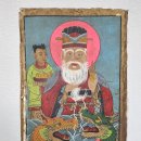 옛날 민속화 불화 민화 옛날그림 천바닥그림 당채그림 보현보살 전통민화 골동품 그림 골동품나라 파는곳 이미지