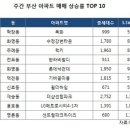 주간 아파트 상승률 TOP 10 (6/10) 이미지