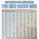 한자급수(자격증반)(하) | 초1 한자 7급 시험(한국어문회) 한자 100자 그림처럼 익히기 &amp; 7급 기출문제 첨부