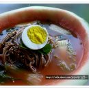 시원한 수박 막국수와 수박 쥬스 이미지