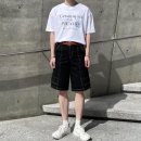 6부 반바지 밴딩 와이드 여성 팬츠 와이드팬츠