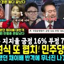 마침내 윤석열 긍정 16% 사상 최저.. 우원식 또 협치, 민주당 내부 대폭발 "왜 이러냐" (나경원 한동훈 잡았다, 채이배 팩폭.. 이미지