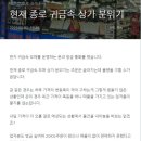 현재 종로 귀금속 도매상가 상황 이미지