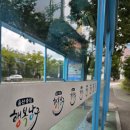 맥도날드 앞 버스정류소 이미지