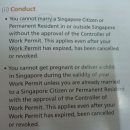 싱가포르의 외국인 노동자 법규들을 사진찍었습니다 (매우 엄격함) 이미지