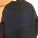 시스템옴므/16FW Diagonal color knit paneled wool sweatshirt /100 이미지