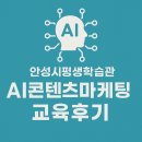 평생학습관 | “이 교육 하나면 SNS콘텐츠마케팅 끝! 안성시평생학습관 후기”
