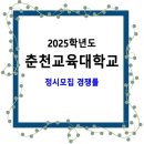 2025학년도 춘천교육대학교 정시모집 경쟁률 / 일반, 강원교육인재, 농어촌 이미지