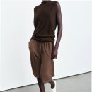 탑그린세탁 | 자라 하이넥 릴렉스핏 민소매 니트 탑 보틀 그린 입어본 후기