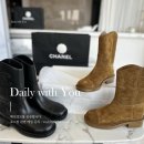 대박광택 | 후기대박난 날씬해보이는 샤넬 미들 부츠(스웨이드/블랙카프스킨 24 크루즈컬렉션) 낋여왔어요~