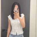 미쏘 프릴 캡소매 블라우스 후기 여름 데이트룩으로 딱