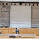 민족사관고등학교 | 민족사관고등학교 대형 스크린 교체 작업 – 6m 전동 노출형 스크린 시공 후기