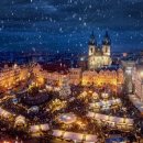 유럽 도시에 흐르는 클래식 음악 이미지