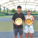 박성전(괴산군청)-박상희(NH농협은행), 상주 오픈 테니스대회 혼합복식 우승 이미지