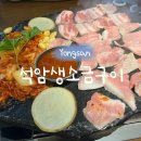 배통삼석쇠구이삼겹 | [용산ㅣ석암생소금구이] 돌판위에 지글지글 삼겹살 짜파게티 파티 맛집🪨