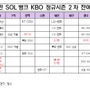 2025 신한 SOL뱅크 KBO 정규시즌 2차 잔여 경기 일정 이미지