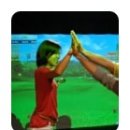 스윙 스크린 골프 이미지