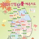 [소식] 2024년 전국 산림 단풍 예측지도 이미지