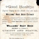 1885~90 - 윌리엄스 루트 비어 추출물(Williams' Root Beer Extract)