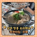 초원한우,초원오리한방백숙 | 장흥유원지 맛집 : 계곡 축구장 있는 초원의집 양주 오리백숙 리뷰