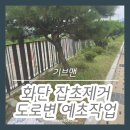 파주 공단 화단 잡초제거 예초작업 후기