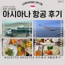 에덴퍼피 | 차 : 아시아나항공 | OZ0753, OZ0752 싱가포르 직항 후기(기내식, 좌석간격, 사전좌석지정), 싱가포르 입국