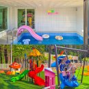 큰마당가든 | 가평 키즈풀빌라 신축 독채 트리키즈펜션 놀거리 많은 플라워가든 후기