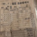 1999년 월급봉투 이미지