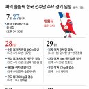 2024 파리 올림픽 한국선수단 주요일정 이미지