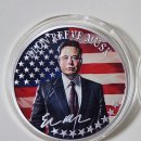 일론 머스크 (Elon Musk) 기념, 도금 색체 메달 이미지