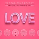 love balloon editable text effect font style evgw 이미지
