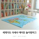 펭귄세탁 | 물세탁 가능한 놀이방 러그_에이든 세계지도러그 극세사 러그 사용후기