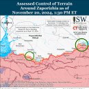 러시아 공세 캠페인 평가, 2024년 11월 20일(우크라이나 전황 이미지