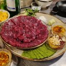 대구 당일도축 한정판매 뭉티기 맛집 수유 소문난육회집