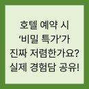 호텔 예약 시 ‘비밀 특가’가 진짜 저렴한가요? 실제 경험담 공유!