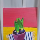 아크릴 캔버스화 그리기 이미지