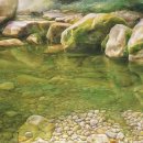 계곡수채화 이미지